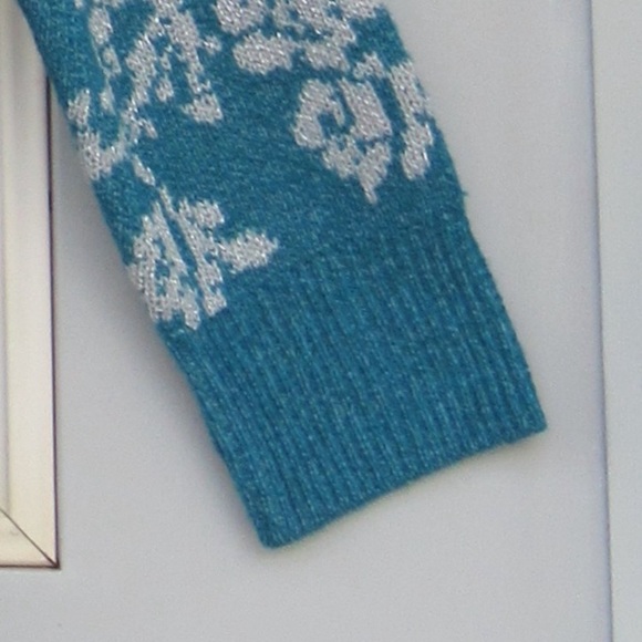 Last Chance ❌ Croft & barrow floral like print w metallic accent sweater 1X - Picture 8 of 13
